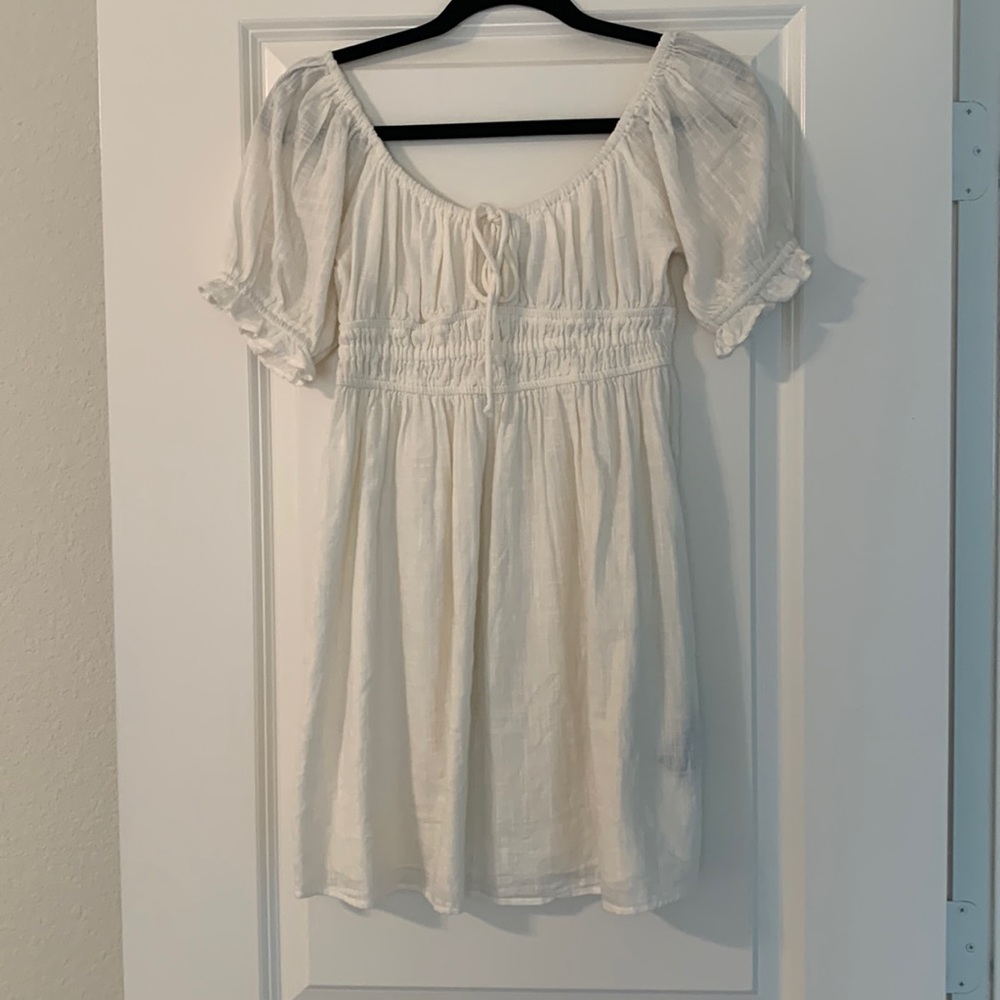NWT Urban Outfitters Convertible Ivory Babydoll Mini Dress